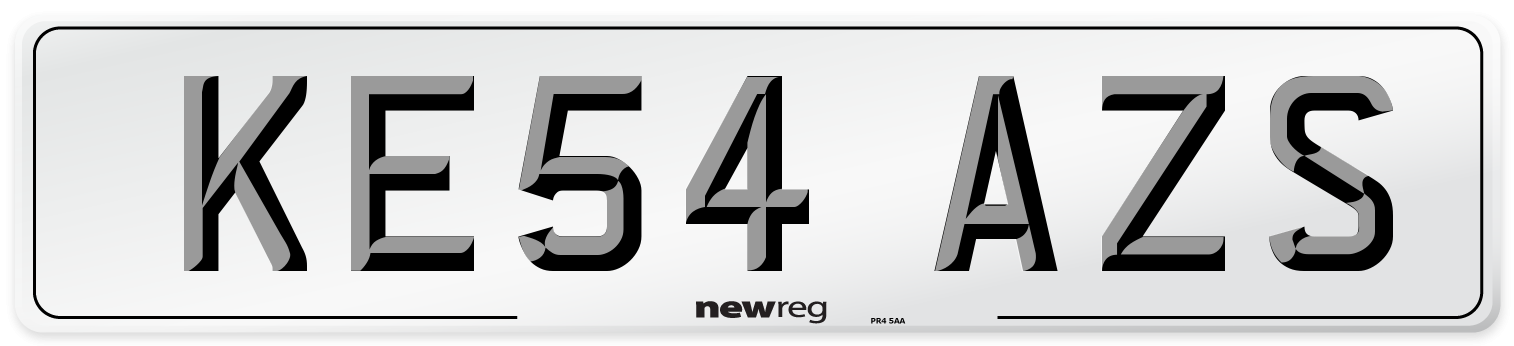 KE54 AZS Number Plate from New Reg